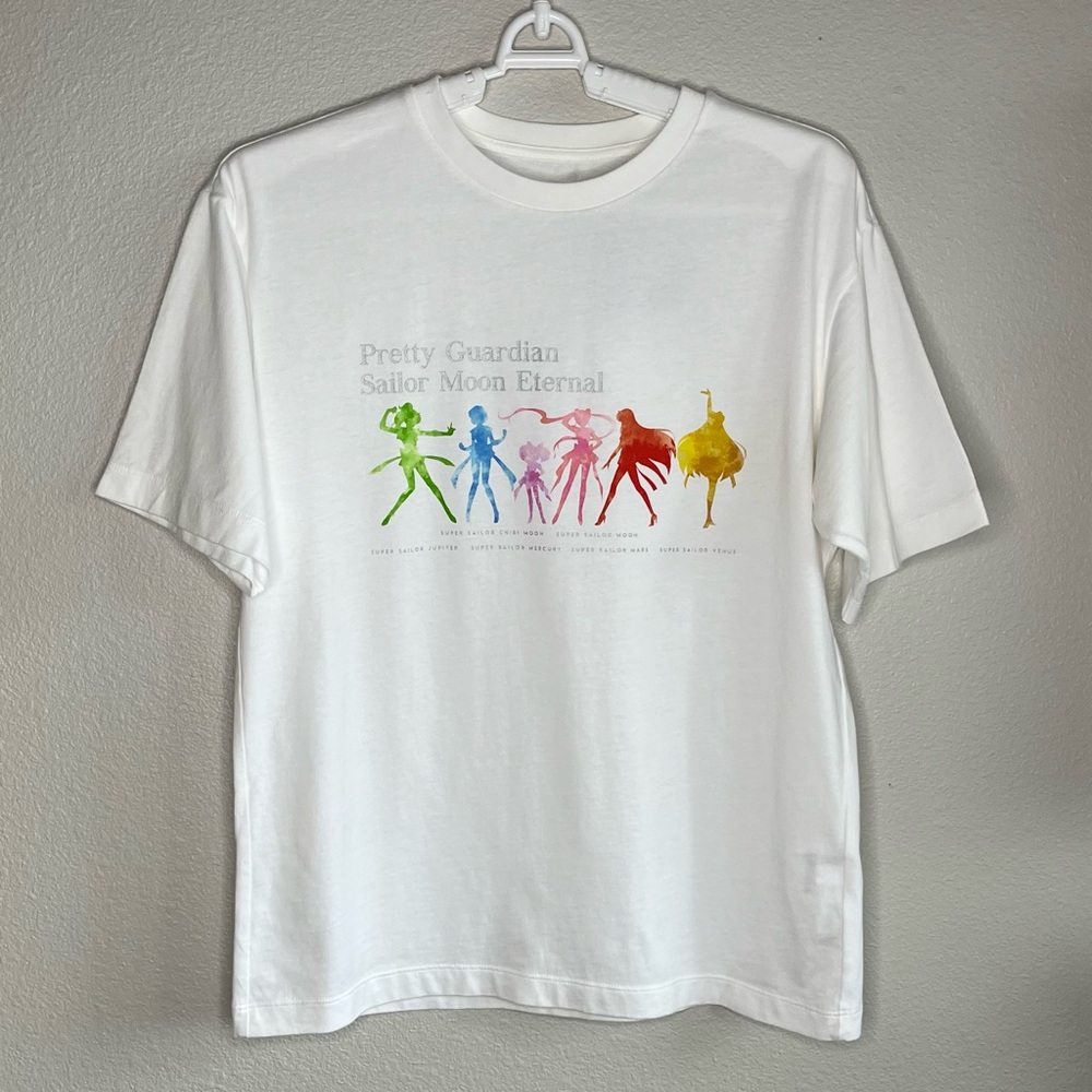 NWT Pretty Guardian Sailor Moon Eternal Print Uniqlo White T-shirt S RARE
